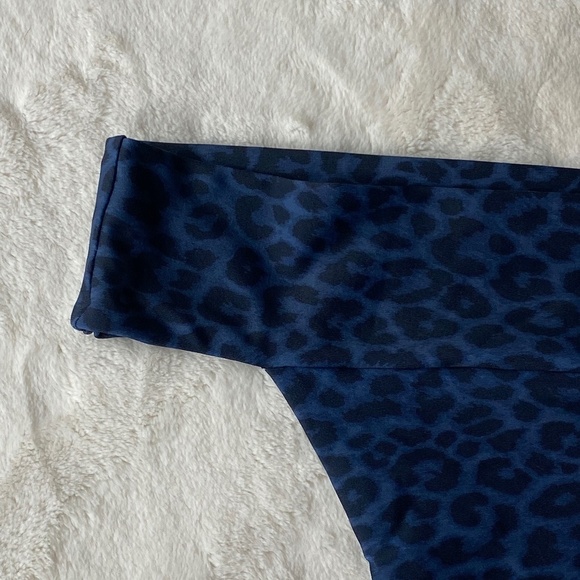 New! Acacia Mateo bikini bottom leopard animal print blue Amur 19790 - Picture 10 of 13